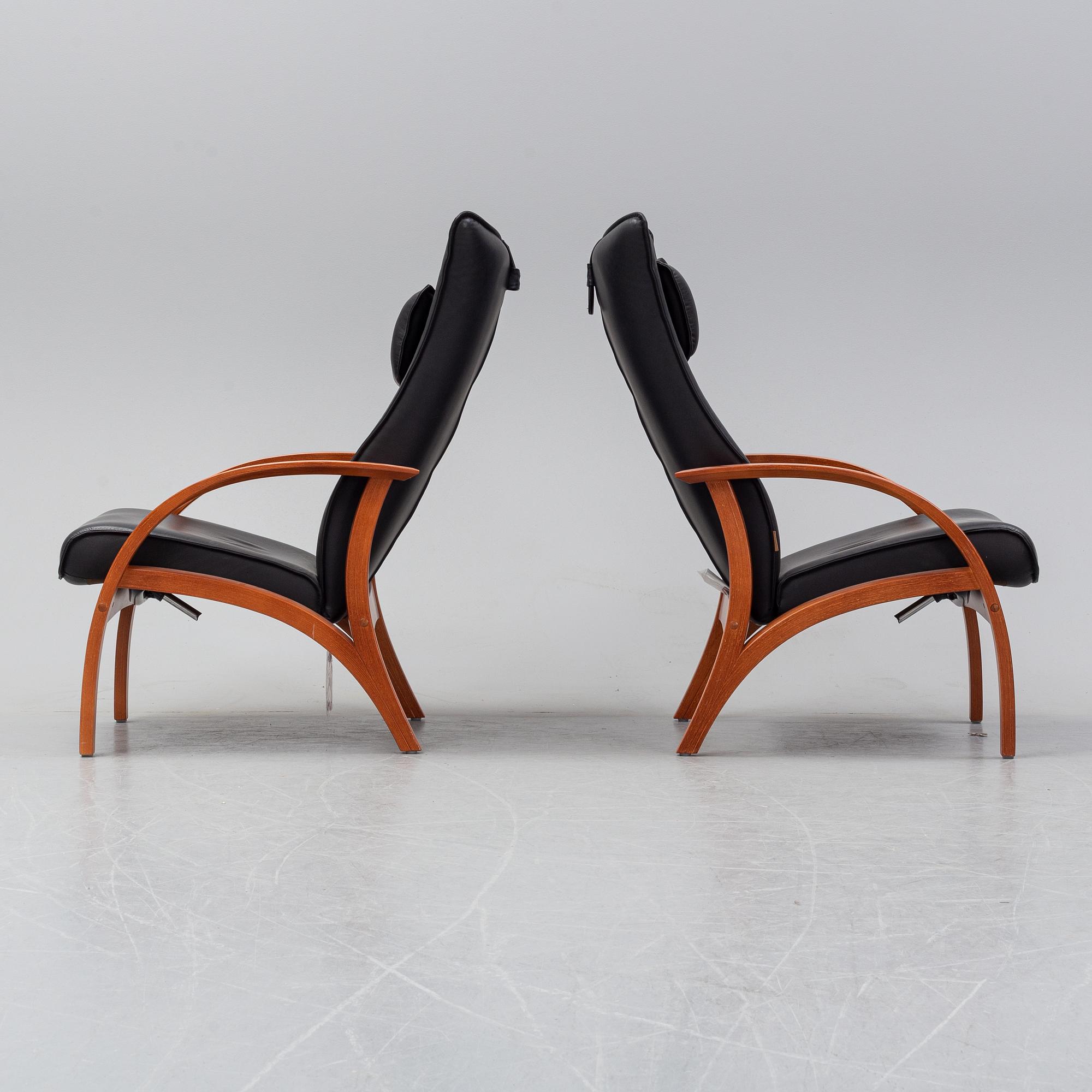 A pair of 'Delta Adventure' leather eay chairs, Brunstad AS, Norway.
