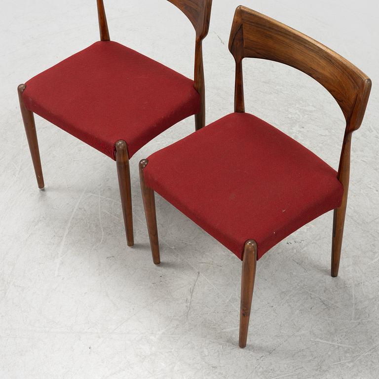 Six rosewood chairs, Bernhard Pedersen & son, Denmark, 1950's/60's.