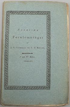 BOK, ’Nordiska fornlemningar’ i häften, Stockholm 1819-23.