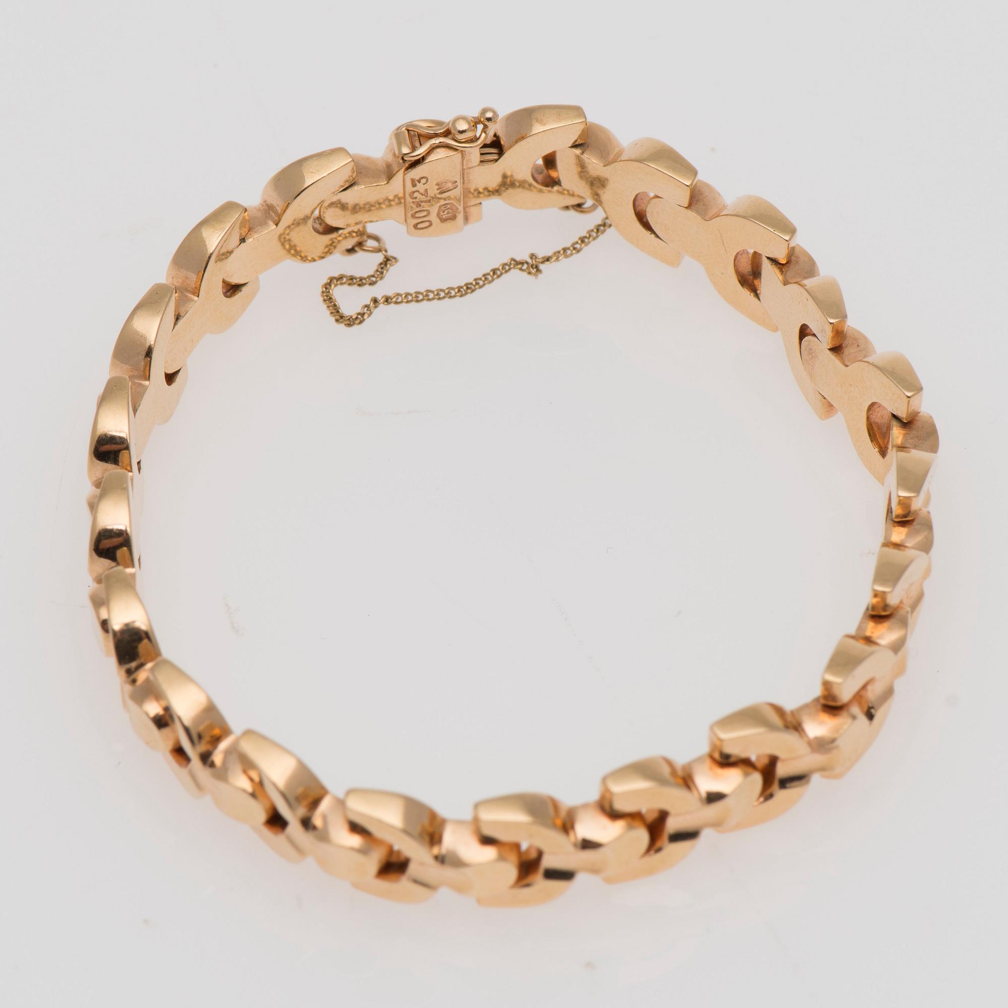 ARMBAND, 18K guld. Vikt 25,1 g.