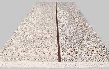 A part silk Nain carpet s.k 6LAA, ca 408 x 304 cm.