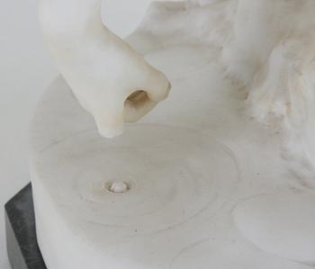 SKULPTUR, alabaster, sign.