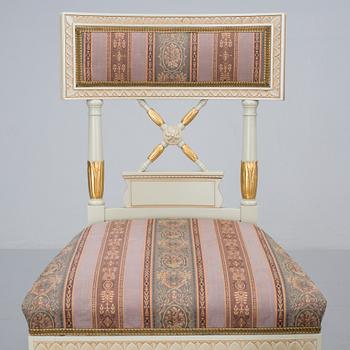 STOLAR, 8 st, sengustaviansk stil, 1900-tal, brännmärka med ägarmonogram och signatur B.L.