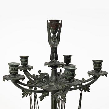 A pair of candelabras, late 19th century.
