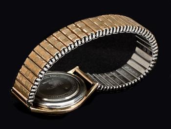 HERRARMBANDSUR, stål. Rado Alarm 1950-60 tal.