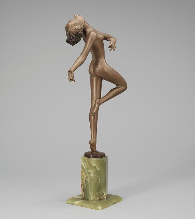 A Josef Lorenzl patinated bronze sculpture, Austria 1920's-30's.