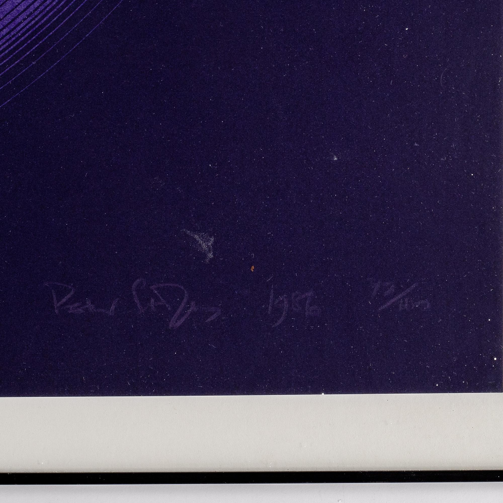 Peter Sedgley, serigraphe, signed and numbered 72/100, dated 1986.