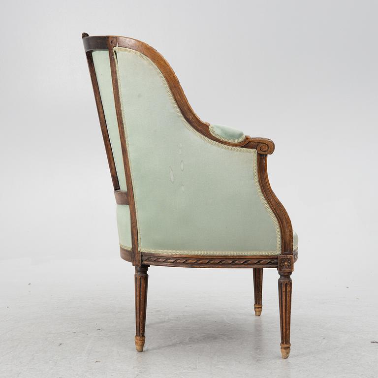 Fåtölj, Louis XVI, Frankrike,.