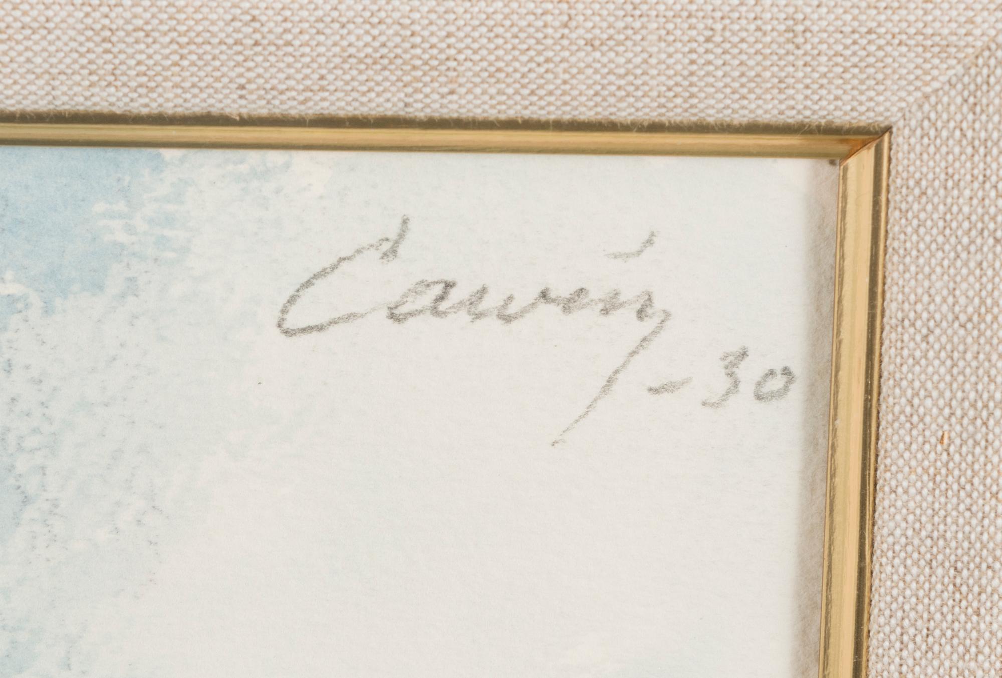 ALVAR CAWÉN, vesiväri, signeerattu ja päivätty-30.