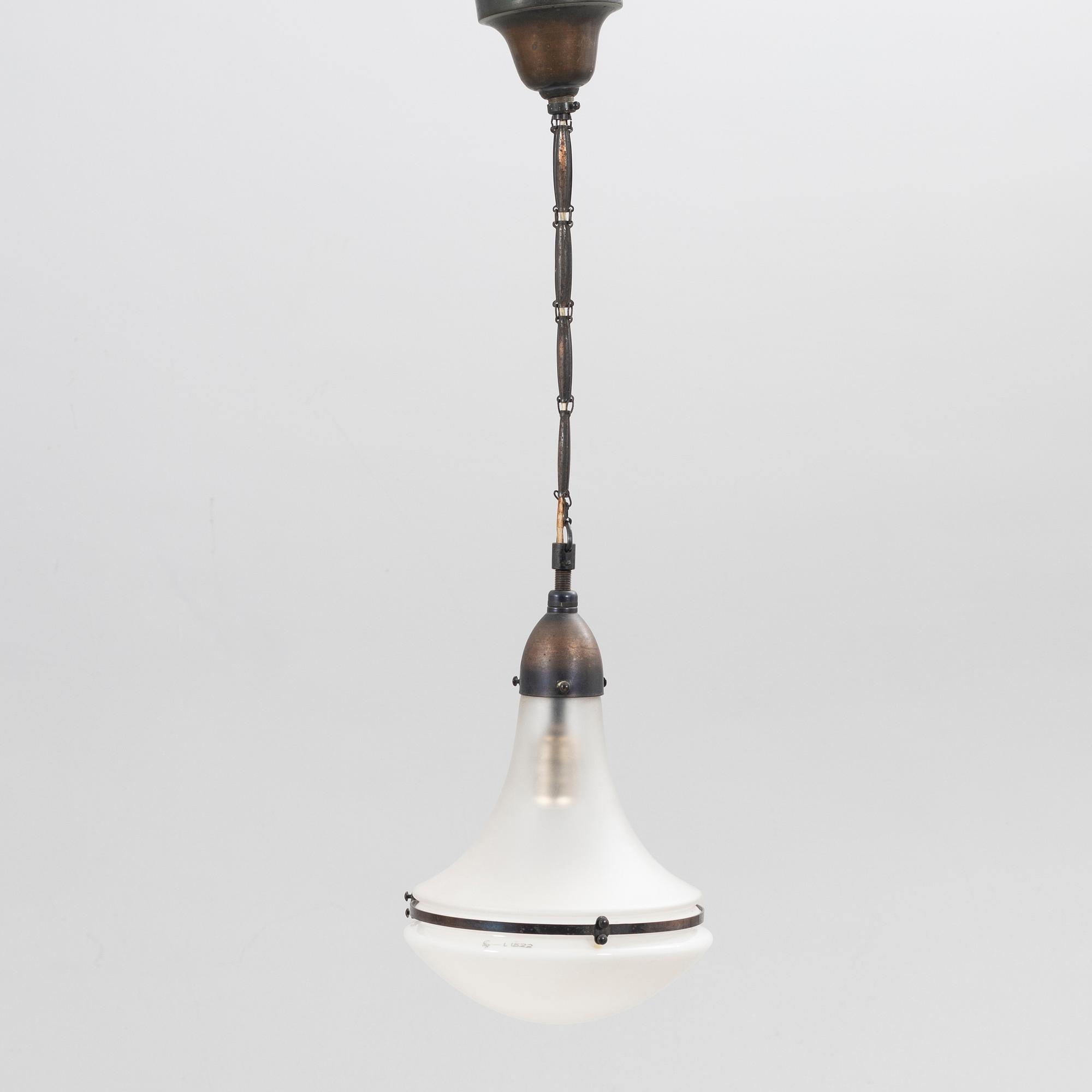 Peter Behrens, Ceiling lamp, "Luzette", AEG, first half of the 20th century.