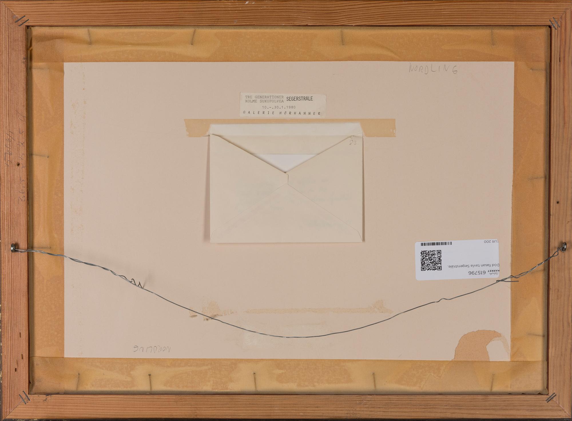 ULF SEGERSTRÅLE, akvarell.