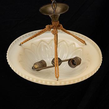 Harald Notini, a model '10073' ceiling light, Arvid Böhlmarks Lampfabrik, 1920's.