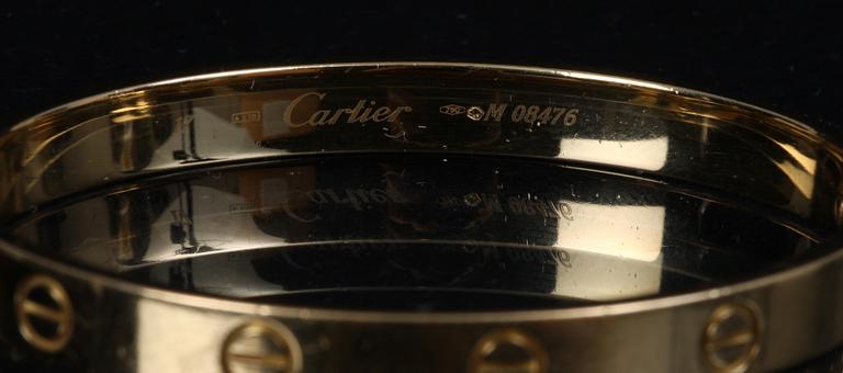 ARMBAND, 18 K guld, "Lovebracelet", Cartier. 32 gram.