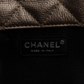 Chanel Metallic Calfksin XXL Large Classic Flap Bag, Gold , 2016-17.