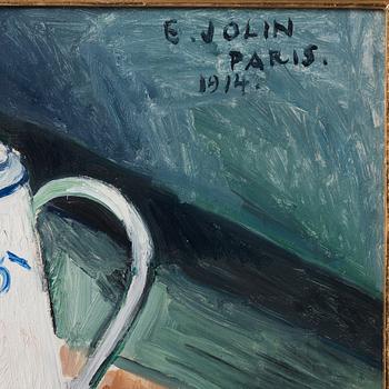 Einar Jolin, Still life with coffee pot and pipe.