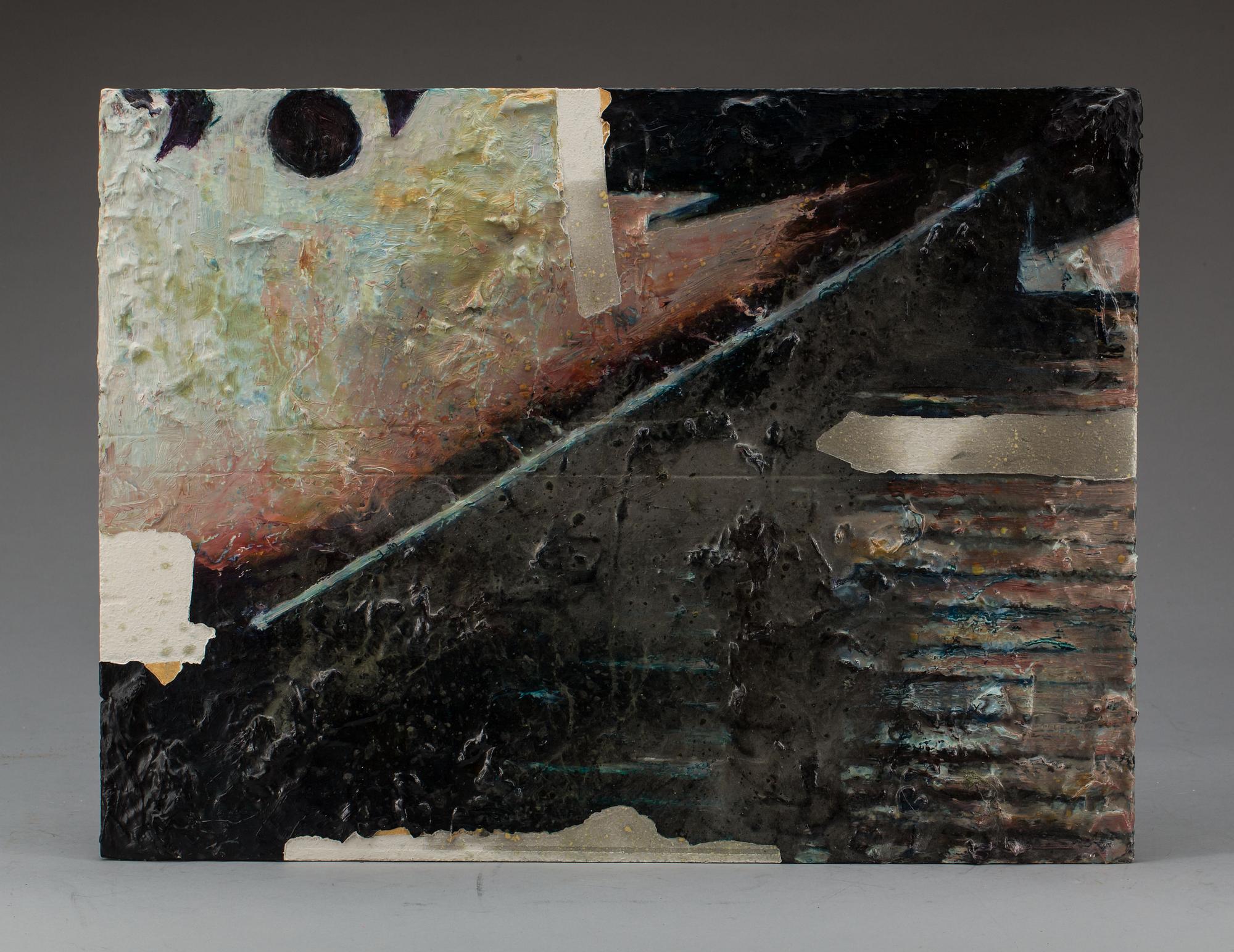 MAX MIKAEL BOOK, blandteknik på pannå, betitlad, signerad MM Book och daterad 1992 á tergo.