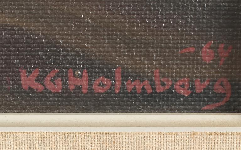 KARL GUSTAV HOLMBERG, olja på pannå, signerad och daterad -64.