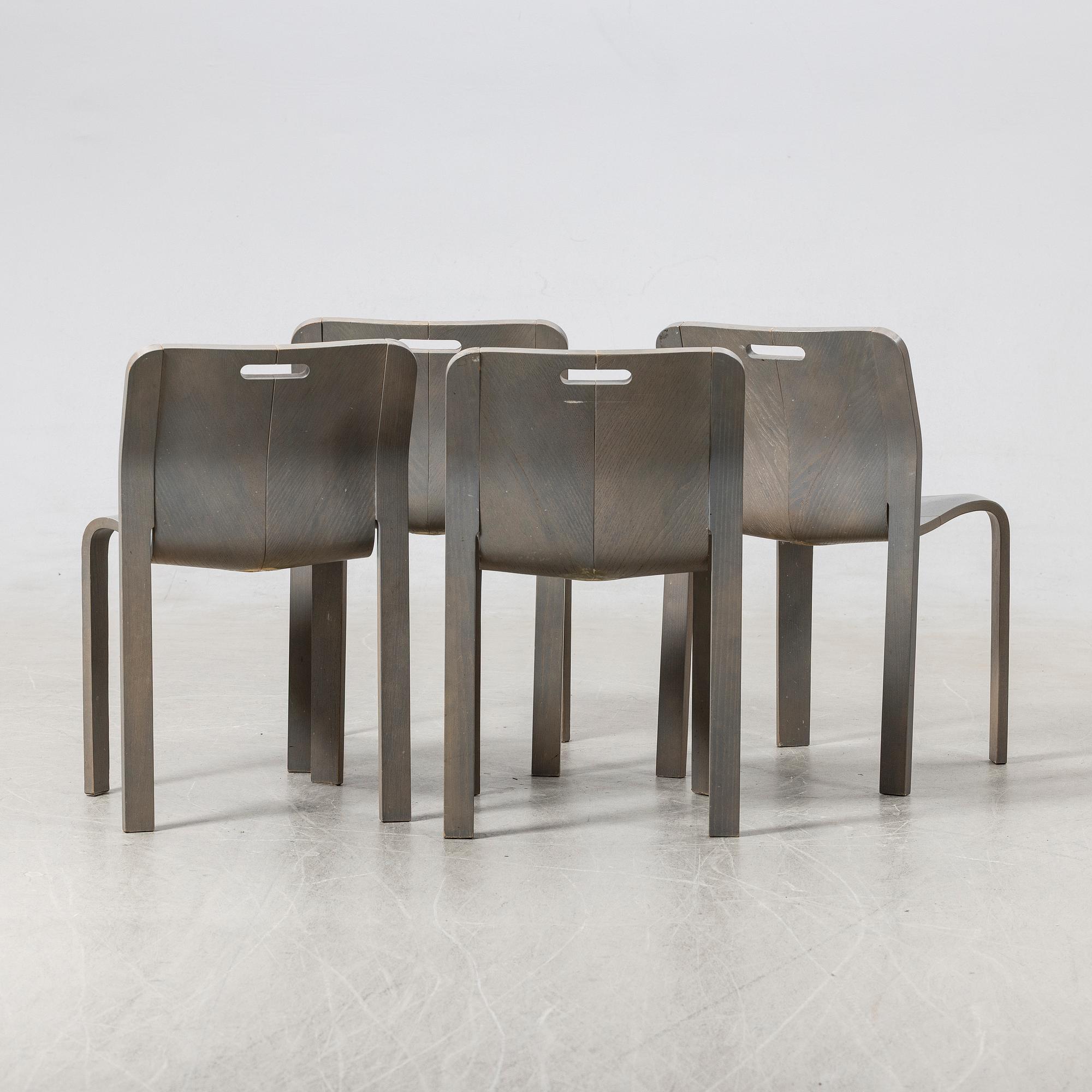 Jan Ekselius, chairs, 4 pcs, JOC Möbler, second half of the 20th century.