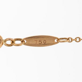 Tiffany & Co,  Elsa Peretti, an 18K gold necklace, 'Diamonds by the Yard', with a diamond approx. 0.05 ct.