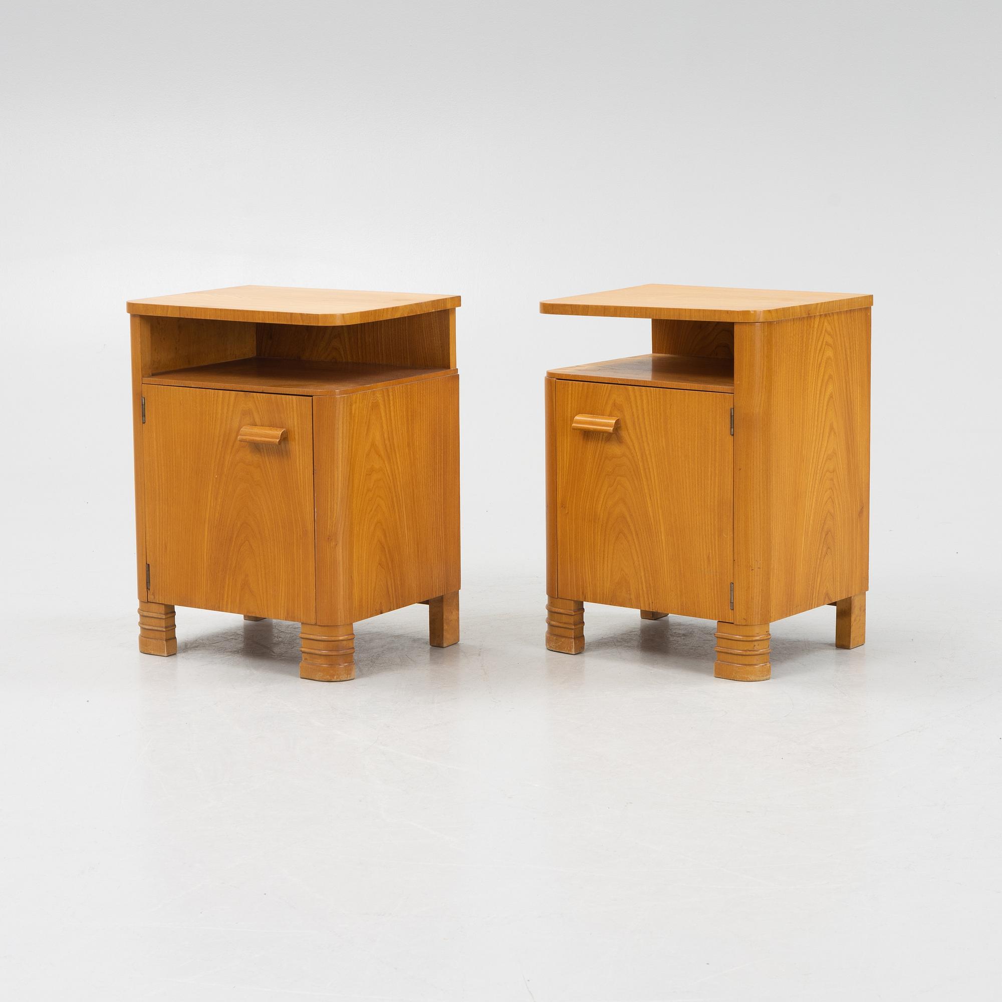 Sängbord, ett par, Swedish Modern, 1940-tal.