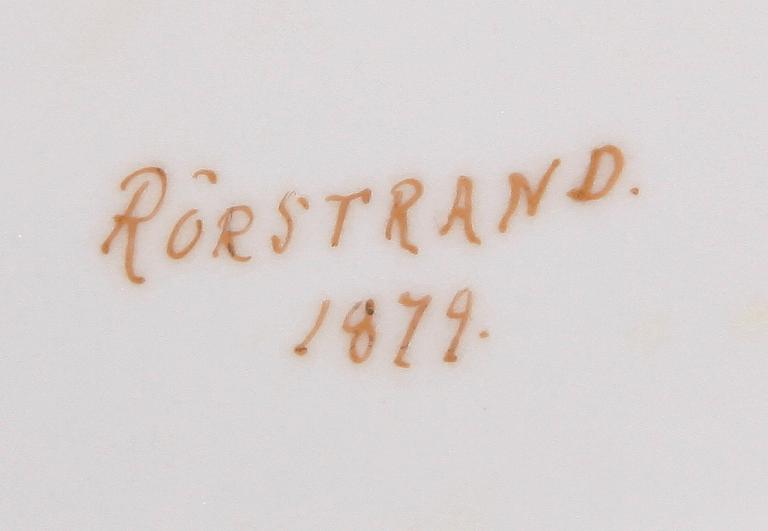 FAT, 2 st samt ASSIETTER, 16 st, porslin, Rörstrand, 1800-talets slut.