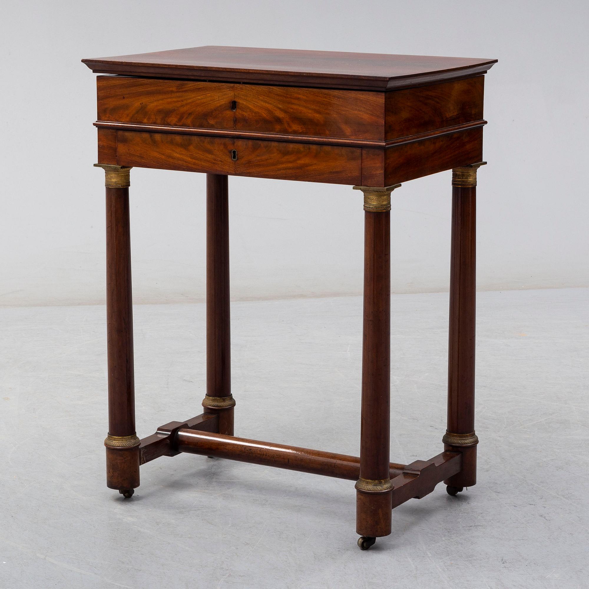 A mid 19th century sewing table.