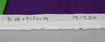 OLLE BAERTLING, flagga, textil, sign o numr 10/250.