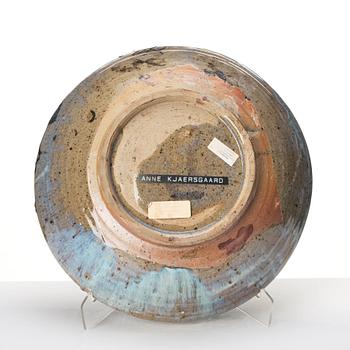 Anne Kjaersgaard, a large stoneware dish, Neuvy-Deux-Clochers, France.