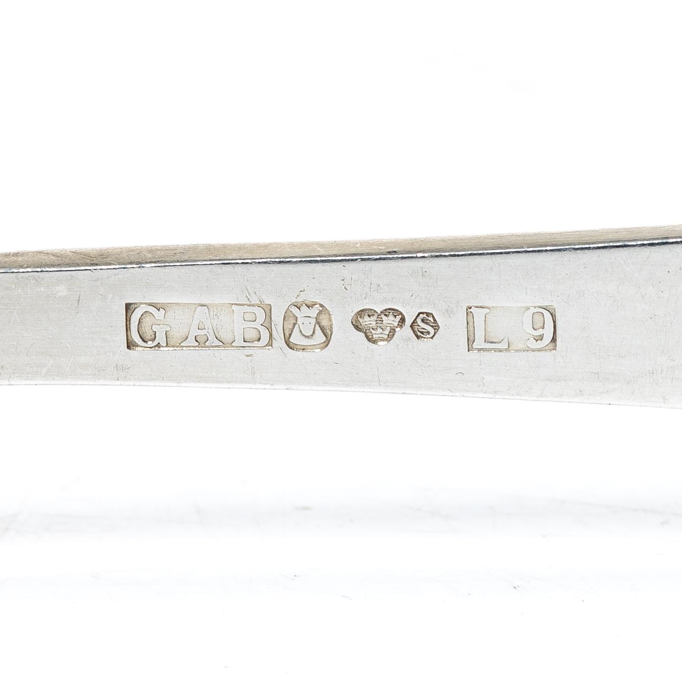Jacob Ängman, A silver cutlery set, “Rosenholm”, GAB, Eskilstuna and Stockholm, some 1970 (58 pieces).