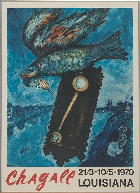 MARC CHAGALL, efter, 2 st utställningsaffischer.