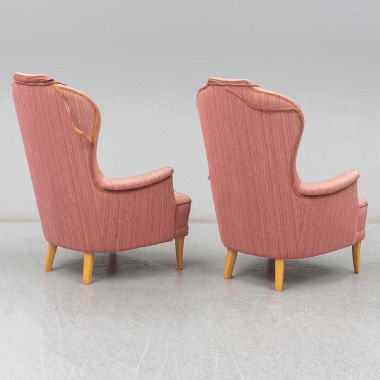 CARL MALMSTEN, a pair of 'Farmor' easy chairs.