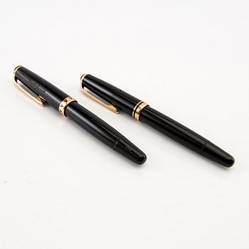 Montblanc fountain pens, 2 pcs Meisterstuck no. 252 and no. 262.