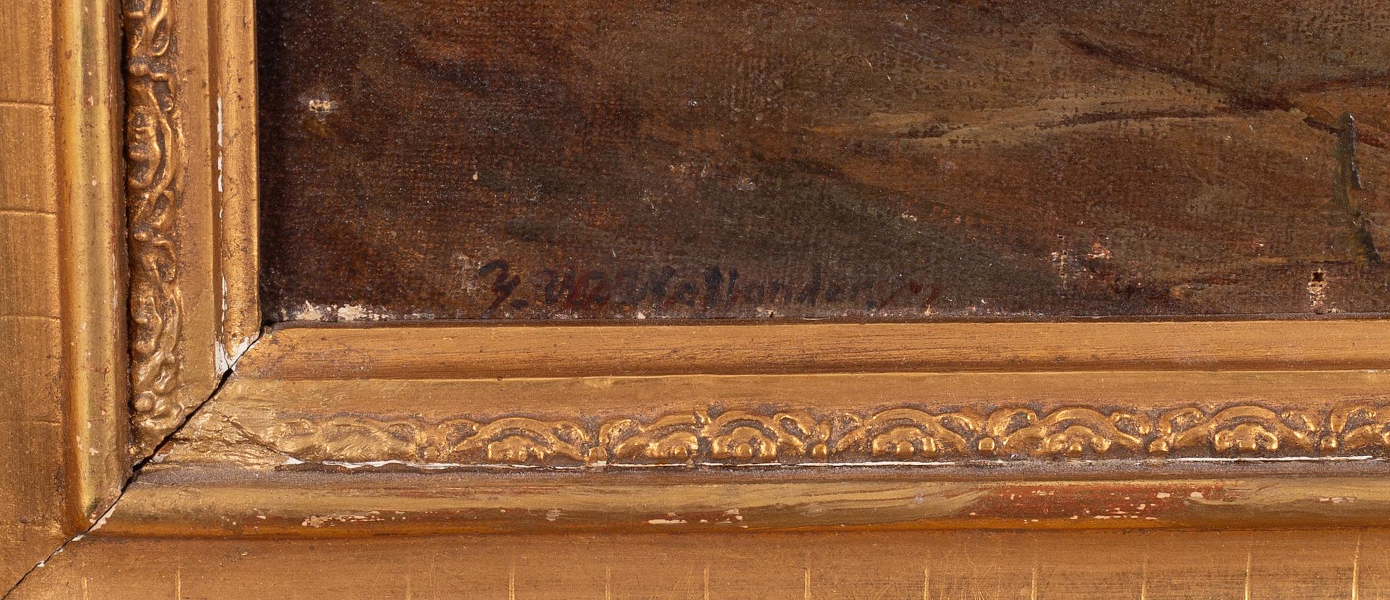 Josef Wilhelm Wallander, Girl with a dog and a drum.