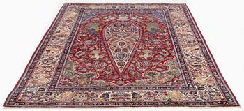 A semi-antique Keshan rug, c. 216 x 137 cm.