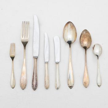 A 75-piece silver flat ware set, 'Haga', Sweden, 1945-1956.