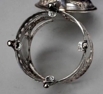 SENAPSKANNA, silver, London 1700/1800-tal.