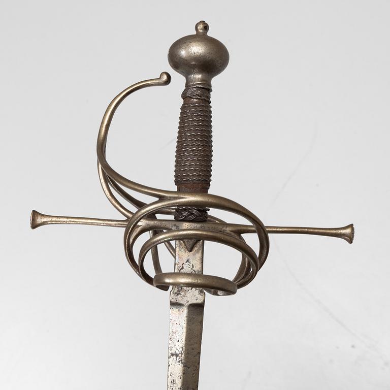 A composite swept-hilt rapier 17th and 19th Century.