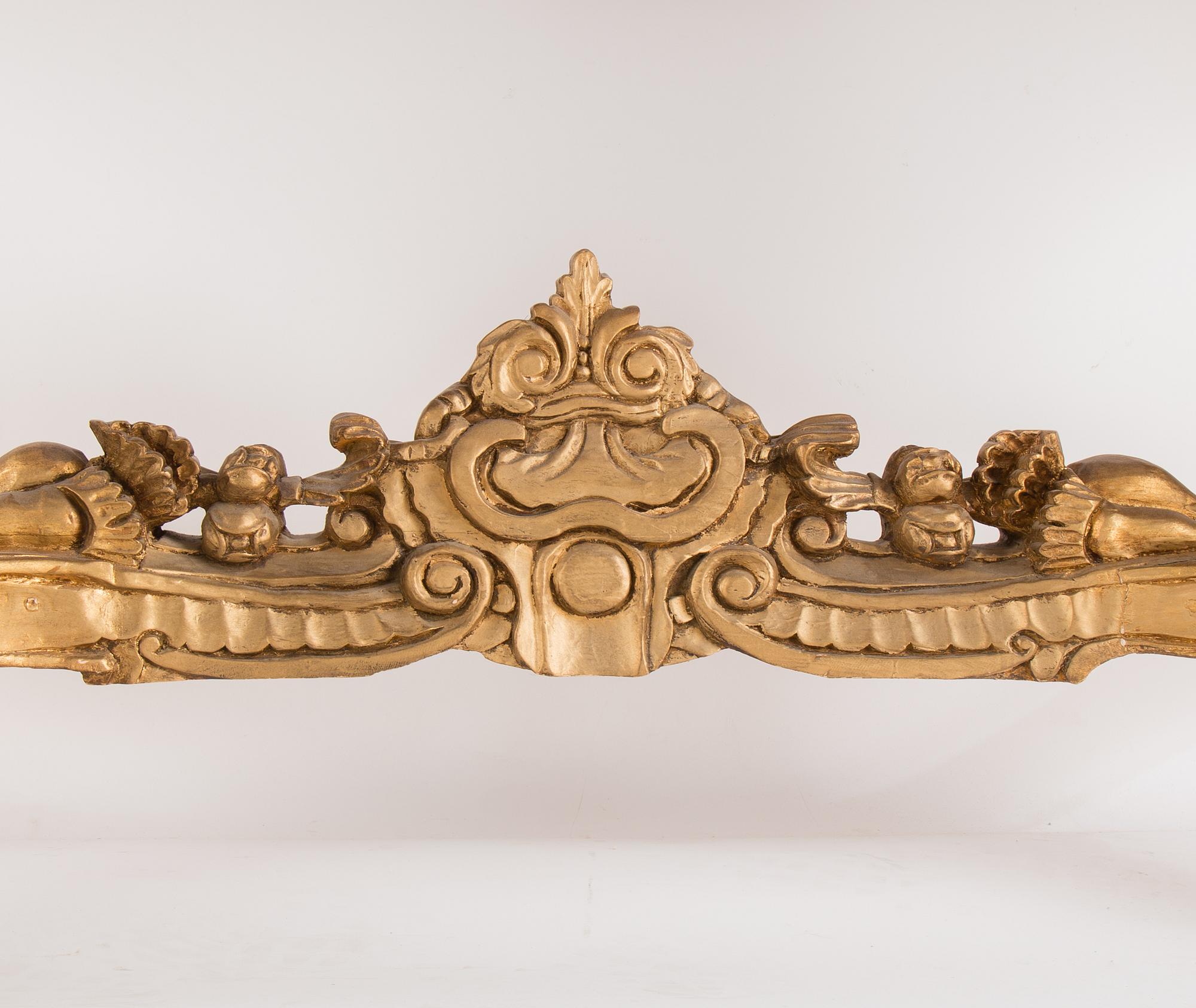 A later part of the 20th century mirror and consol table.