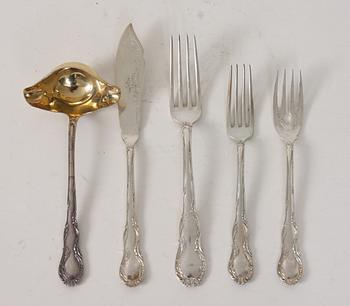 BESTICKSERVISDELAR, 43 st, silver. Danmark.