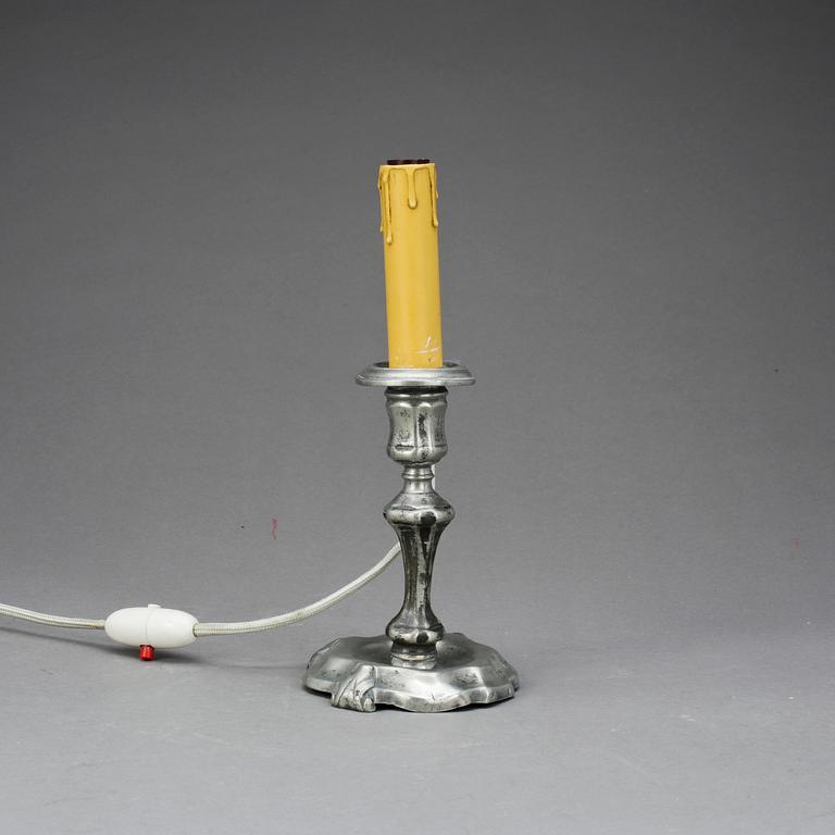 LJUSSTAKE/LAMPA, tenn Jonas Ingemarsson Boström, Göteborg 1741.
