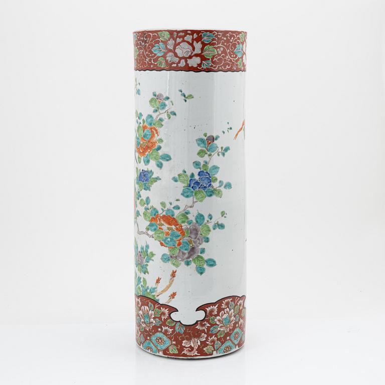 Paraplyställ / golvvas, porslin, Japan, 1900-tal.