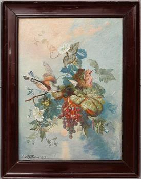 OKÄND KONSTNÄR, olja på duk, signerad Nyström och daterad 1912.