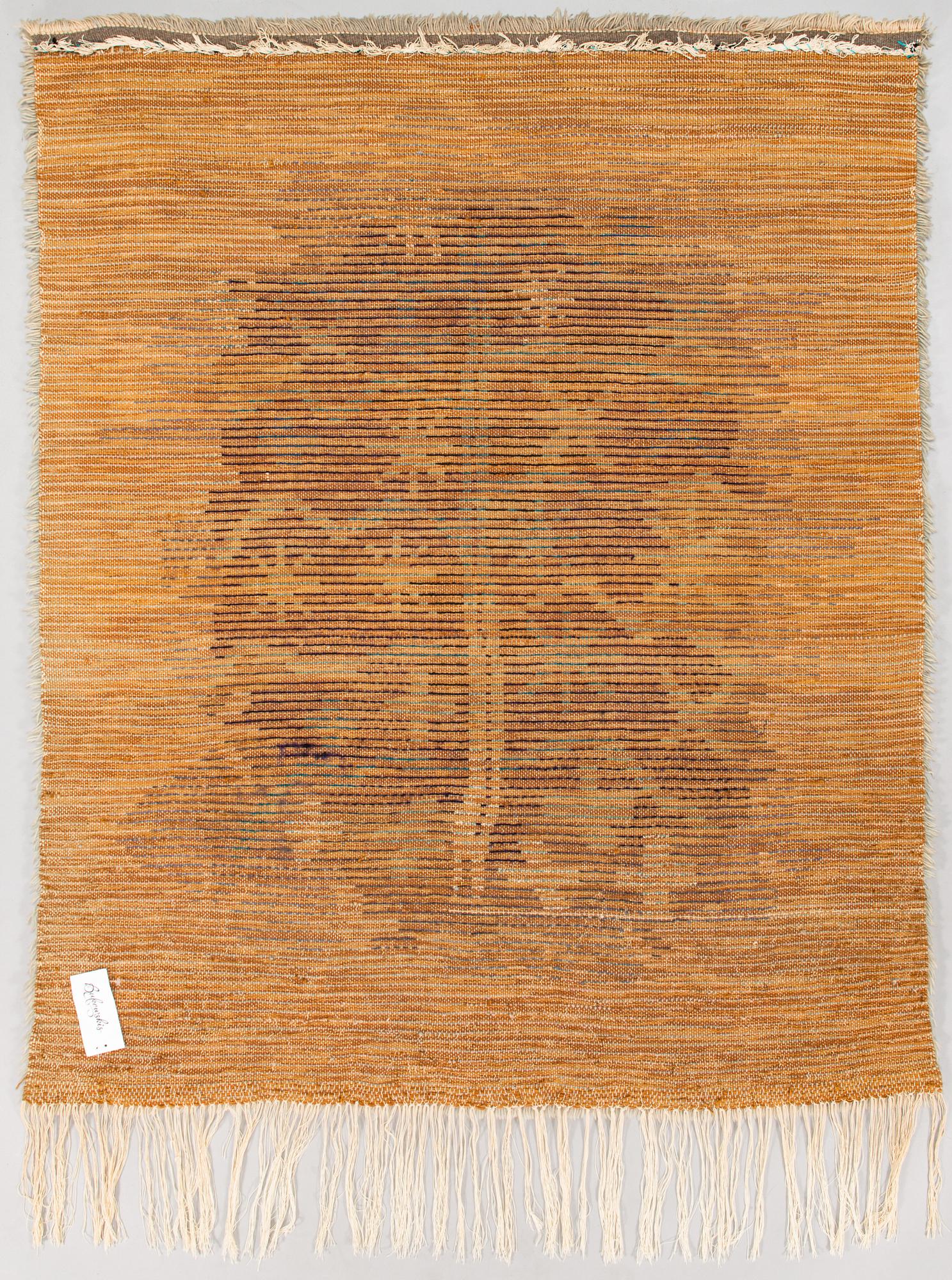 Viola Gråsten,  A Finnish long pile Ryijy Rug, for Friends of Finnish Handicraft. Circa 140 x114 cm.