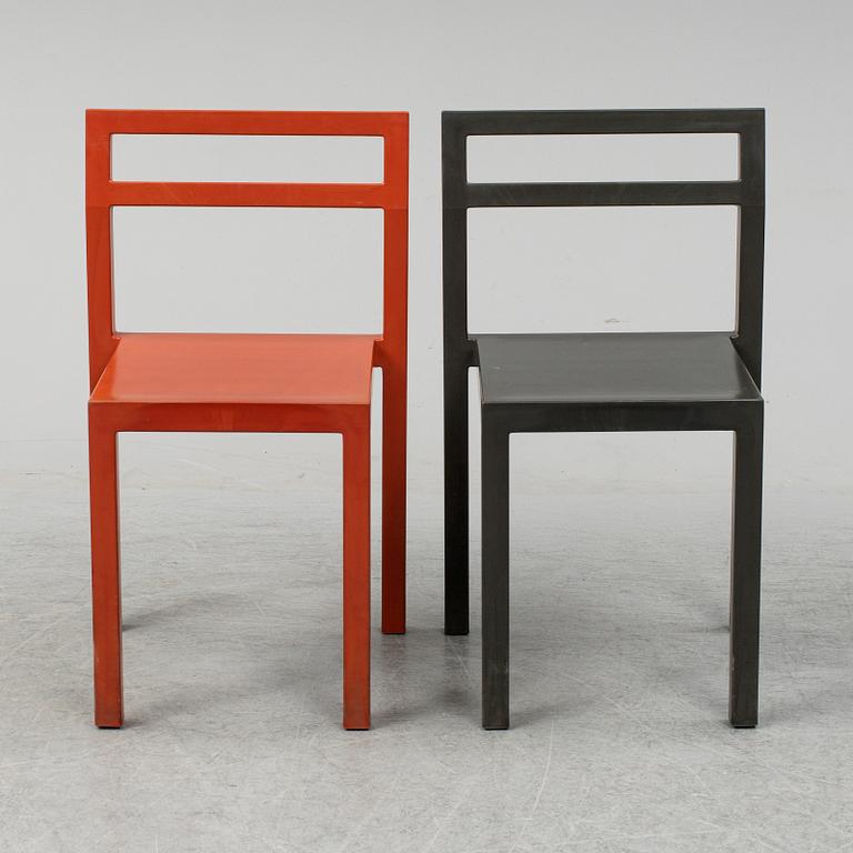 BORIS BERLIN/POUL CHRISTIANSEN, two 'Non' chairs Komplot design for Källmo.