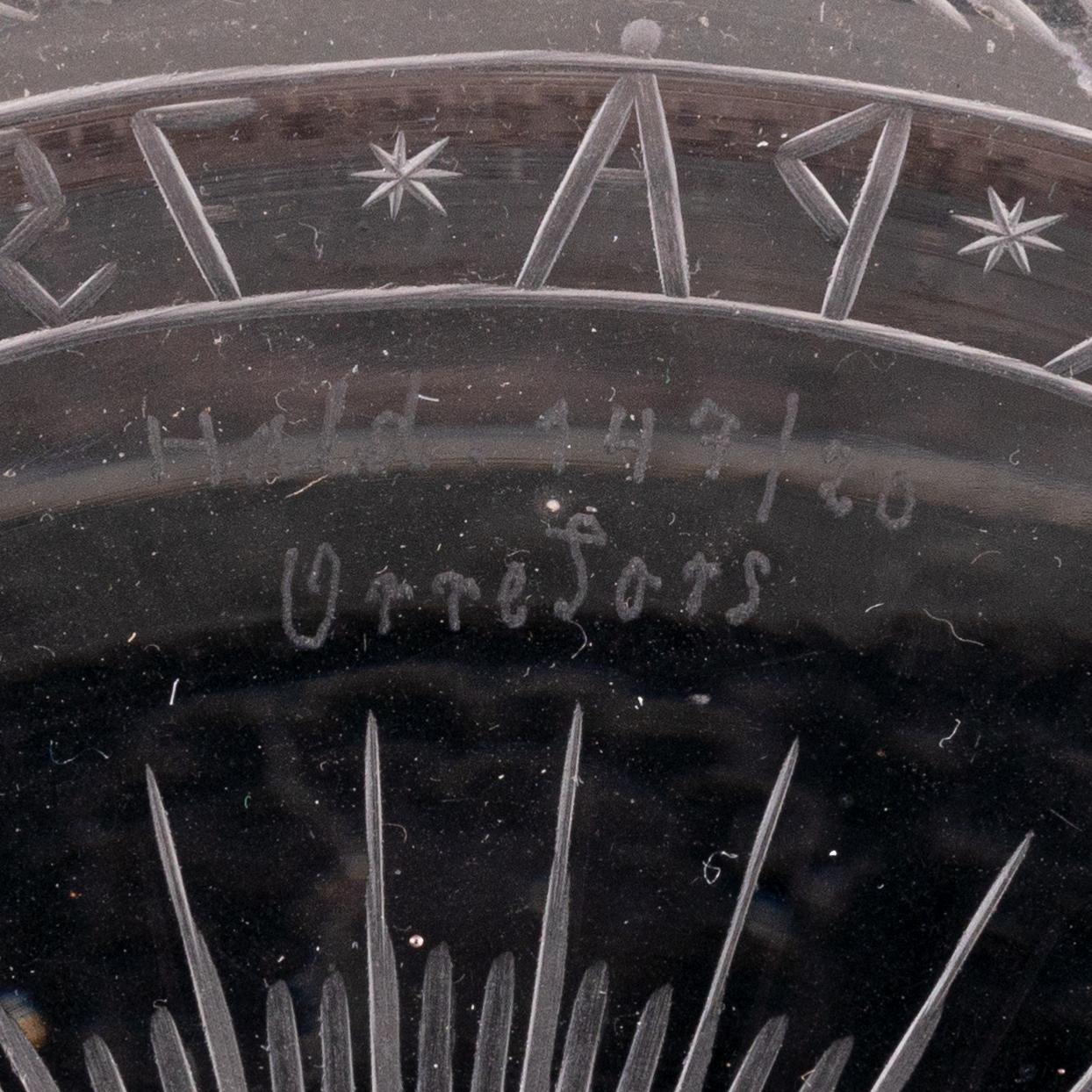 Edward Hald, an engraved glass bowl, Orrefors, 1920, model 147, provenance Edward Hald.