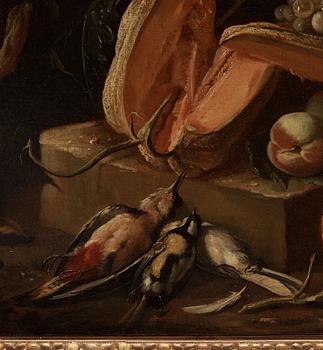 Adriaen de Gryeff, Stilleben med frukter och villebråd.