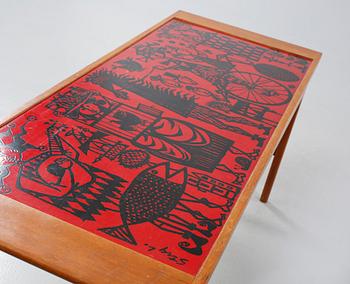 A "579-111" sofa table by Stig Lindberg andDavid Rosén, Triva-Dura-series for A/B Nordiska Kompaniet Verk., approx 1959.