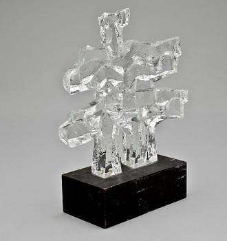 LARS HELLSTEN, möjligen,  "Våglek", glas, Orrefors, 1978.