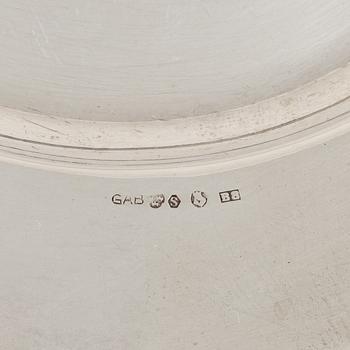 A Swedish silver Bowl, Dish, Beaker and Lided Box.