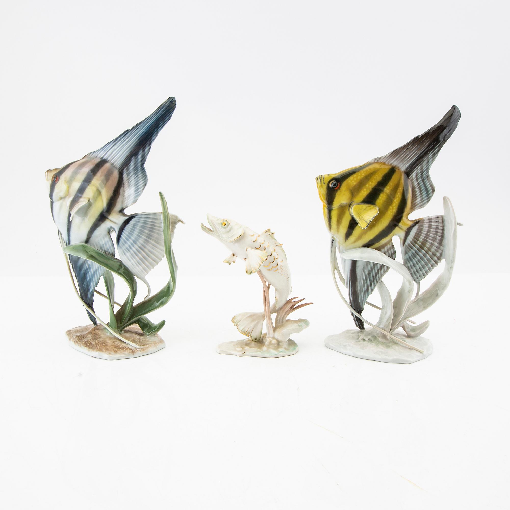 Figuriner 3 st Hutschenreuther/Rosenthal Tyskland 1900-talets mitt porslin.